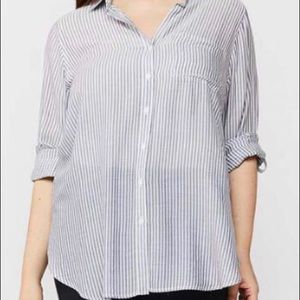 Velvet heart striped shirt